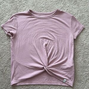 Abercrombie kids dusty pink ribbed t-shirt size 9/10